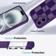 thumbnail image 4 of Funda de teléfono KANGHAR para iPhone 16, a cuadros, color morado mate, 4 of 5