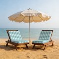 thumbnail image 5 of Outdoor Patio Cushion Covers 4 Pack Teal Green White Check Plaid Patio Chair Cushion Covers with Ties and Zipper Farmhouse Style Waterproof Outdoor Seat Cushion Covers for Patio Furniture 22"x22", 5 of 6