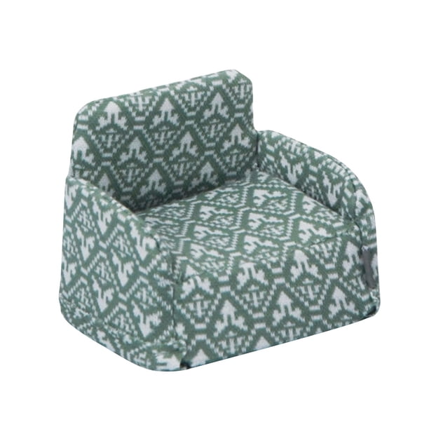 Sofá plegable CUTICAT para casa de muñecas escala 1/12 decoración decorativa en miniatura Verde