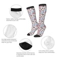 thumbnail image 5 of Fotbe Abstract Floral print Women's Men's Novelty Crew Socks Cotton Socks Knee High Socks for Walking,Running,Nurses,Pregnancy, 5 of 8