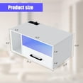 thumbnail image 2 of Floating Nightstand with Charging Station and LED Lights, Floating Bedside Table with Drawers Wall Mounted Nightstands,for Bedroom Room, 21.3" x 11.8" x 10",White, 2 of 14