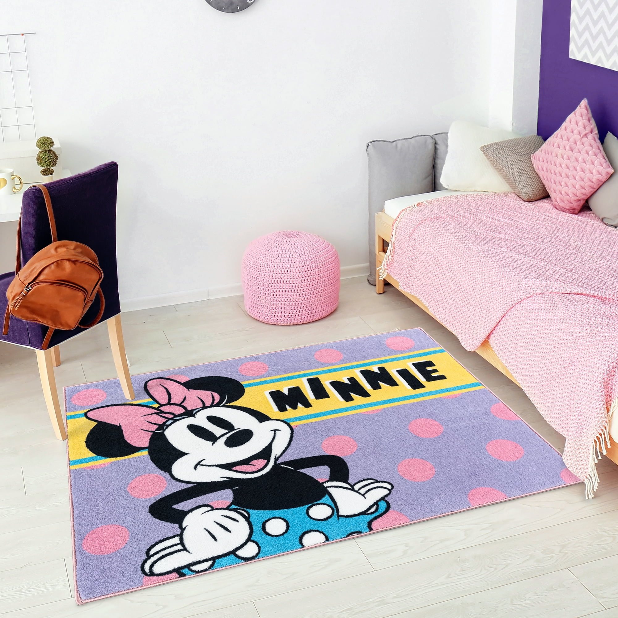 Disney Licensed Minnie Dots Youth Printed Area Rug, 3x5