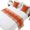 Orange, variant on Bed Runner for Queen Size Bed, Coastal Coral 3 Pcs Bedding Runner Set - 1 Scarf(83"x20") and 2 Pillowcases(18"x18"), Orange White Ocean Marine Nautical Beach Hotel Bed Throw for Foot of Bed