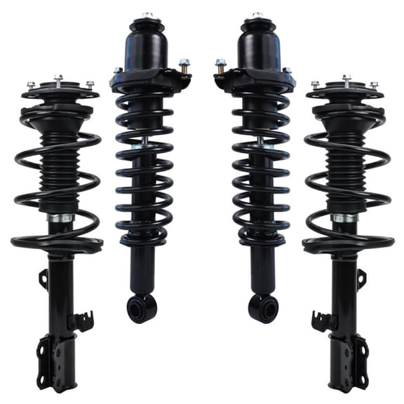 Detroit Axle - Struts for 2003-2008 Toyota Corolla Complete 4 Front and Rear Struts with Coil Springs Assembly 2004 2005 2006 2007 Replacement Quick Install Ready Struts