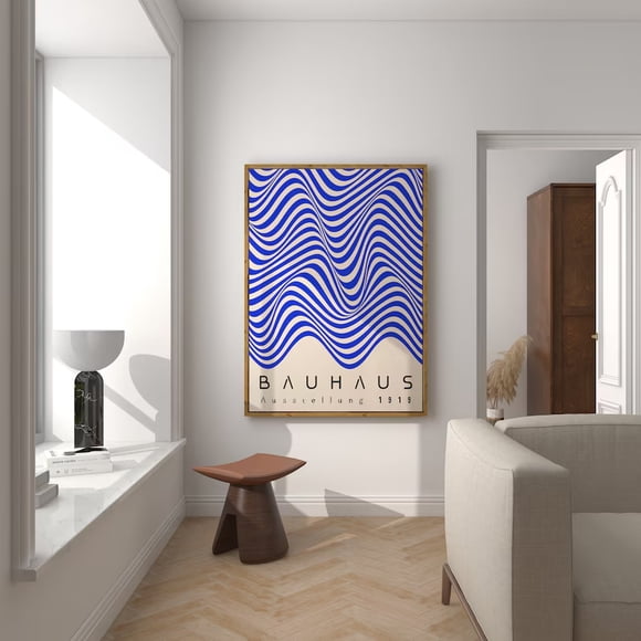1 pc Colourful Minimalist Geometric Bauhaus Poster, Mid-Century Modern Print Vintage Bauhaus Wall Art For Bedroom, Living Room50 x 70 cm (without frame),07