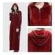 thumbnail image 3 of Women Long Hooded Dressing Gown Nightgown Flannel Bathrobe Zip Robes 26s, 3 of 5