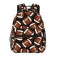 thumbnail image 1 of Disketp Brown Football On Black Mochila Estampada para Hombre y Mujer – Mochila Ligera Clásica con Múltiples Bolsillos para Universidad, Trabajo y Viajes-One Size, 1 of 5