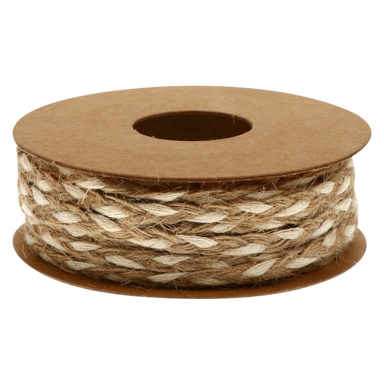 Braided Burlap Ribbon Rope for DIY Craft (Brown), Natural Jute