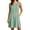 Green, variant on Women's Sleeveless Embroidered A Line Dress Casual Tunic with Pockets Crew Neck Pull on Elegant Loose Fit Floral Embroidery Summer Beach Vacation Cocktail Dress