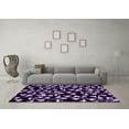 thumbnail image 3 of Ahgly Company Indoor Square Oriental Purple Industrial Area Rugs, 4' Square, 3 of 4