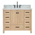 thumbnail image 2 of Ariel Cambridge 43 Inch Single Rectangular Sink Bathroom Vanity With Italian Carrara Marble Countertop 1.5 Inch Edge In Oak, 2 of 10