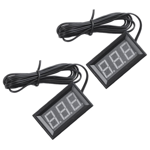 2X DC 5 - 12 V - 50 - 110 Degree C Digital Thermometer Thermometer Refrigerator Temperature Detector with Probe Blue