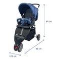 thumbnail image 4 of Trendy Kids Carriola 3 Xplorer Azul – Ultracompacta con 3 Llantas, Reclinable en 3 Posiciones, Plegado a Una Mano y Canastilla Amplia, 4 of 5