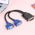 thumbnail image 5 of DVI-I 24+5 Pins Male to Dual VGA Female Monitor Adapter Y-Splitter Cable, 5 of 9