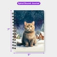 thumbnail image 5 of Hello Winter British Shorthair Welcome Snowy Night Watercolor Vintage Spiral Bound Journal Cat Lover Kitten Owner Gifts 5x7in Spiral Notebook - 01011, 5 of 5