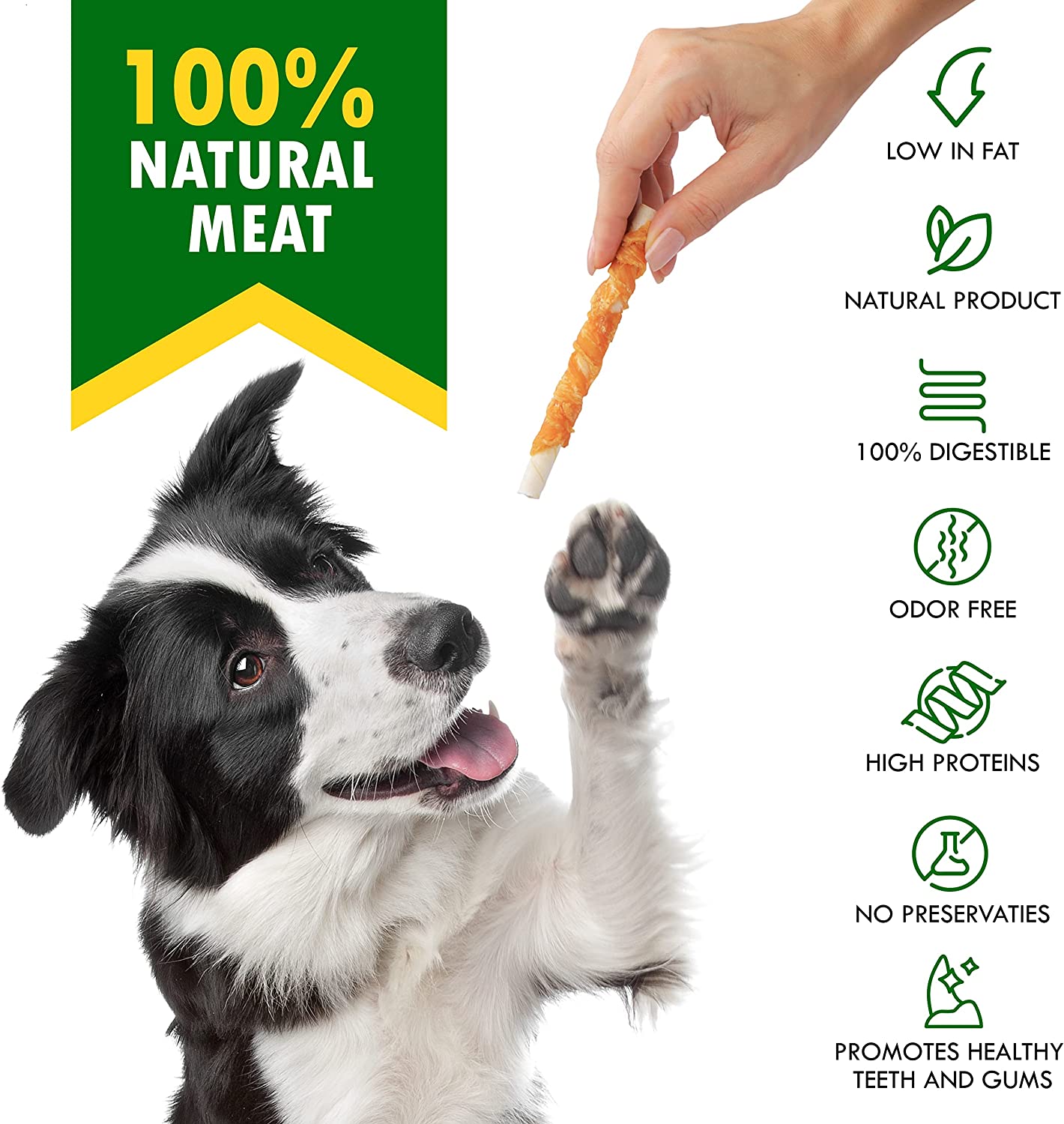 DriedDogTreats Fish Wrapped In Chicken Meat – Soft Chews For Small Dogs, Healthy Snacks