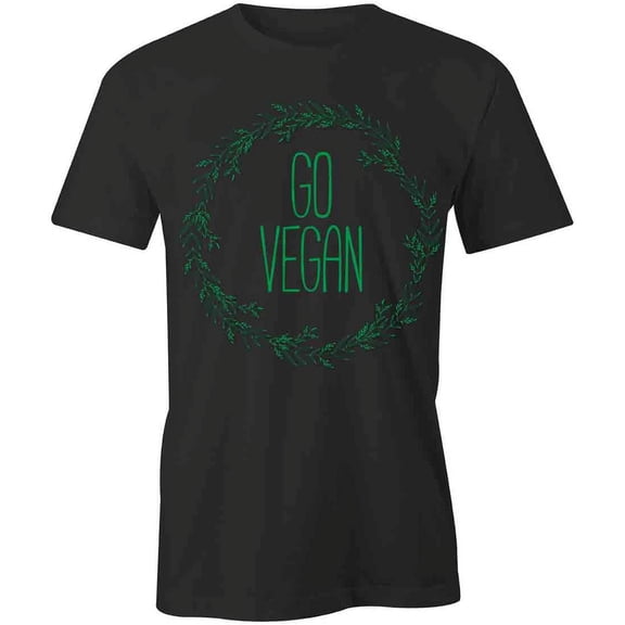 Go Vegan T-Shirt | Cute Vegetarian Black Tee Gift