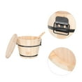 thumbnail image 4 of CIMAXIC Wooden Storage Bucket for Rice Made of Synthetic Material with Smooth Surface and Handle Assorted Color,7.09"X7.09"X5.91", 4 of 5