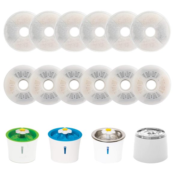 Paquete de 12 filtros de fuente de agua Cat para Catit Triple Action