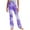 Purple, variant on Odeerbi 2-13 Years Kids Girls Wide Leg Yoga Pants Tie-Dye Workout Dance Athletic Sports Pants Cute Elasticity High Waist Straight Leg Pants