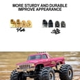 thumbnail image 4 of Bewildely RCGOFFLOW 4 Uds. Carcasa de eje trasero mejorada de latón para 1/24 Rc carcasa de eje trasero FMS FCX24 RC pieza de coche accesorios Kits de construcción modelo Negro, 4 of 6