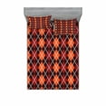 thumbnail image 2 of Geometric Bedding Set with Sheet & Covers, Autumn Colors Retro Style Argyle Pattern Classical Old Fashion Scottish Irish, Printed Bedroom Decor 2 Shams, 4 Sizes, Multicolor, by Ambesonne, 2 of 3
