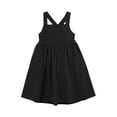 thumbnail image 1 of LUOGENLI Robe Camisole Unie Décontractée d'Été pour Bébés Filles, Robe de Princesse de Fête, Vêtements (Noir Taille 4-5 Ans), 1 of 4