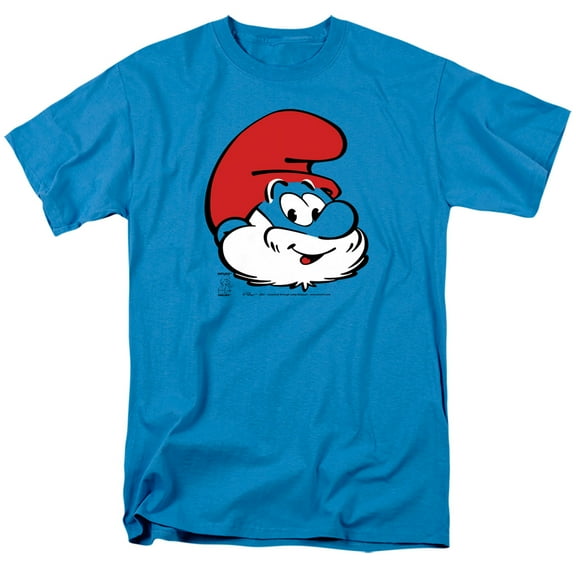 Smurfs Papa Smurf Head Unisex Adult T Shirt