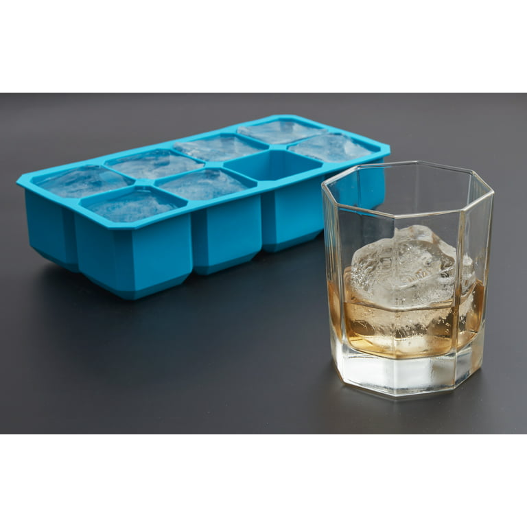 Large Ice Cube Tray Stackable Big Silicone Square Ice Cube Mold