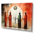 thumbnail image 2 of Designart "The Offering Coral Black Art from Mexico I" Mexican Art Canvas Print, 2 of 5