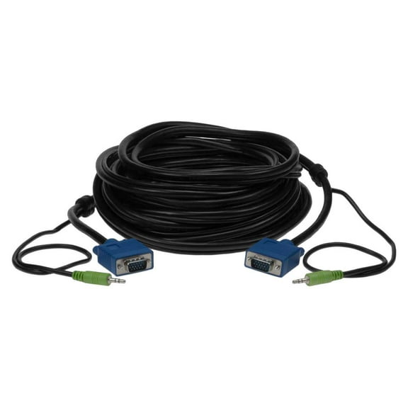 QVS Ultra Thin SVGA HD15 M/M Triple Shielded Cable   3.5mm, 50 feet