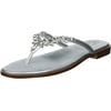 Naturalizer Womens Fallyn Flat Sandals 5.5 Silver