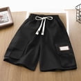 thumbnail image 5 of NOLDARES Toddler Boys Athletic Basketball Shorts Baby Boy Soccer Shorts Summer Clothes for Holiday(Black,4-5 Years), 5 of 5