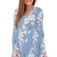 thumbnail image 1 of Camiseta De Mujer Con Cuello En V Camiseta De Mujer Camiseta De Mujer Suave Camiseta De Manga Larga Cuello En V Camiseta Femenina Estampado Floral Manga Larga Suave Transpirable ANGGREK Ocean Broad Surfboard Fins, 1 of 5