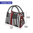 thumbnail image 2 of Easygdp Firefighters USA Flag Bolsa de Almuerzo Insulada Reutilizable, Bolsa de Mano y Bandolera para Oficina, Trabajo, Viajes, 2 of 6
