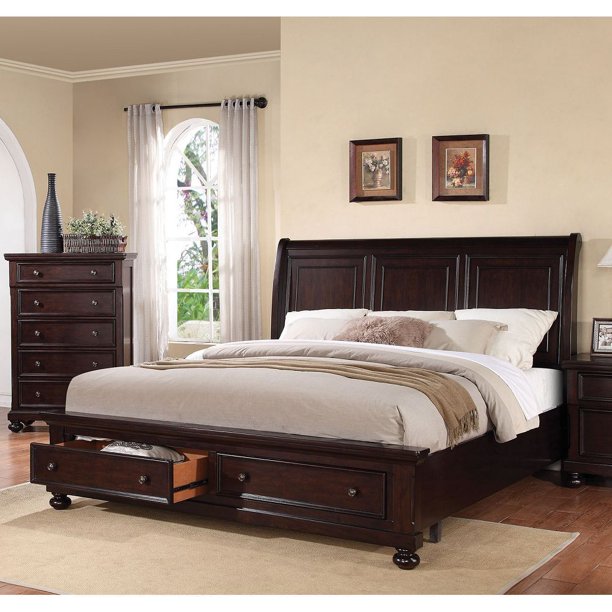 Grayson California King Bed in Dark Walnut 24604CK