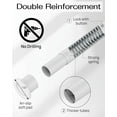 thumbnail image 4 of Tension Curtain Rod by 42-123 Inches,Heavy Duty Tension Rods for Windows, No Drilling Adjustable Curtain Rod for Patio, Hold Up Blackout Curtains and Non Slip, White, 4 of 13