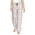 thumbnail image 2 of Picia Tulips Flowers Womens Soft Woven Cotton Elastic Waistband Sleep Pajama Pant Lounge Sleep Pant With Pockets And Drawstring-X-Large, 2 of 9