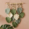 thumbnail image 2 of Hoja Macramé Colgante de Pared Boho Habitación Decoración del Hogar Tejido Estético Tapiz de Pared Decoración de la Boda de la Habitación del Hogar, 2 of 6