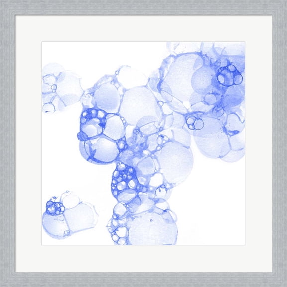 Great Art Now Bubble Square Blue I by Kelsey Wilson, Framed Wall Art, 19.5W x 19.5H