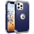 thumbnail image 1 of Allytech iPhone 13 Mini Case and Cover, Hard PC Back + Flexible TPU Inner Hybrid Protective Anti-Scratched Shock-Absorbing (Without Screen Protector) Case for iPhone 13 Mini 5.4" 2021 Release,Darkblue, 1 of 5
