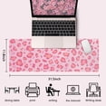 thumbnail image 2 of Pink Leopard Gaming Mouse Pad for Desk, Extended Large Leopard Print Mouse Pad, Pink Mousepad XL, Cute Cheetah Mouse Pad, Long Big Mouse Mat, Leopard Decor Stuff Accessories, 31.5 X 11.8 Inch, 2 of 7