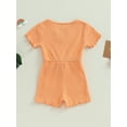 thumbnail image 4 of Bagilaanoe Toddler Baby Girl Jumpsuit Shorts Short Sleeve Romper Overalls 6M 12M 18M 24M 3T 4T Kids Short Pants Summer Outfits, 4 of 9