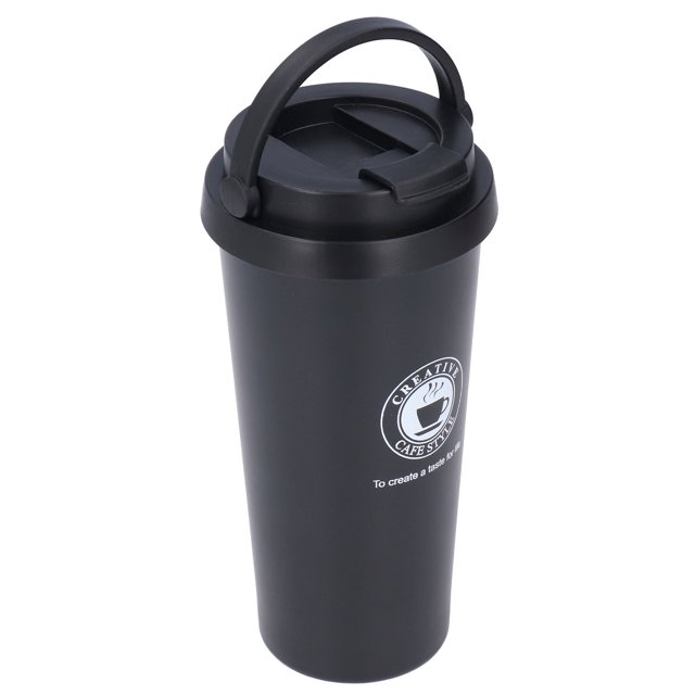 Taza De Café Térmica, Estructura Compacta De Botella De Agua De Acero Inoxidable De 500 Ml Para Exteriores Para Bebidas Calientes OTVIAP Negro
