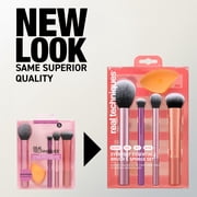 Real Techniques Everyday Essentials Kit, Makeup Brush & Beauty Sponge Set, 5 Piece Set