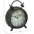 thumbnail image 3 of DecMode 9" Black Metal Clock with Bell Style Top, 3 of 9