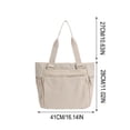 thumbnail image 3 of Bolso tote de nailon para mujer, bolso de hombro de gran capacidad | Bolso de mano impermeable para el día a día | Ideal para estudiantes, oficina, escuela y viajes., 3 of 5