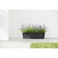 thumbnail image 3 of Ecopots Bruges Durable Modern Rectangular Indoor/Outdoor Recycled Based Composite Flower Pot Planter, Dark Grey, 21.5", 3 of 4