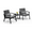 3pc-Gray, variant on Noelse 3 Piece Patio Furniture Set, Wicker Patio Chairs with Glass Table, Outdoor Furniture Set for Balcony, Porch, Garden, Gray