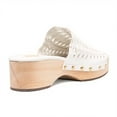 thumbnail image 4 of XYD Women Clog Platform Heels Mules Open Toe Woven Sandals Backless Summer Retro Outing Weekend Shoes Size 12 White, 4 of 4